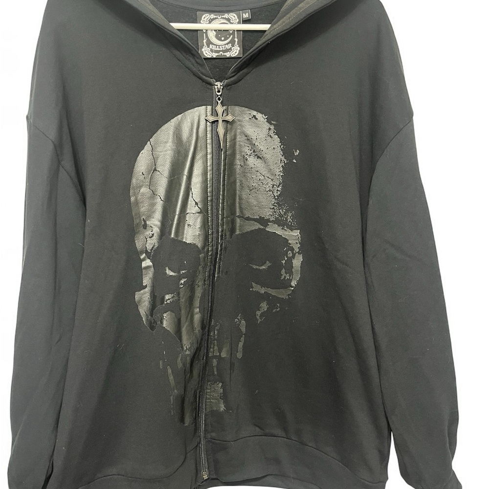 Killstar Midnight Black Zip-Up Hoodie